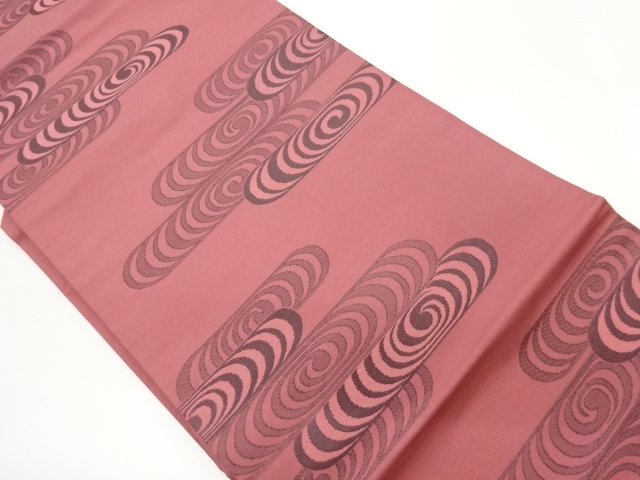 JAPANESE KIMONO / NAGOYA OBI / SILK / WOVEN SPIRAL